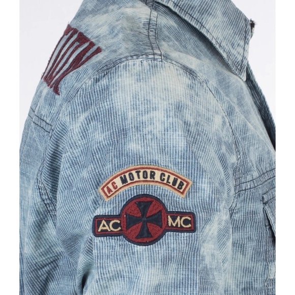 AFFLICTION Men's Button Down Fort Story - Picture 6 of 10